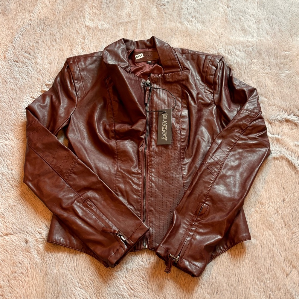Blank NYC Moto Jacket - Oxblood